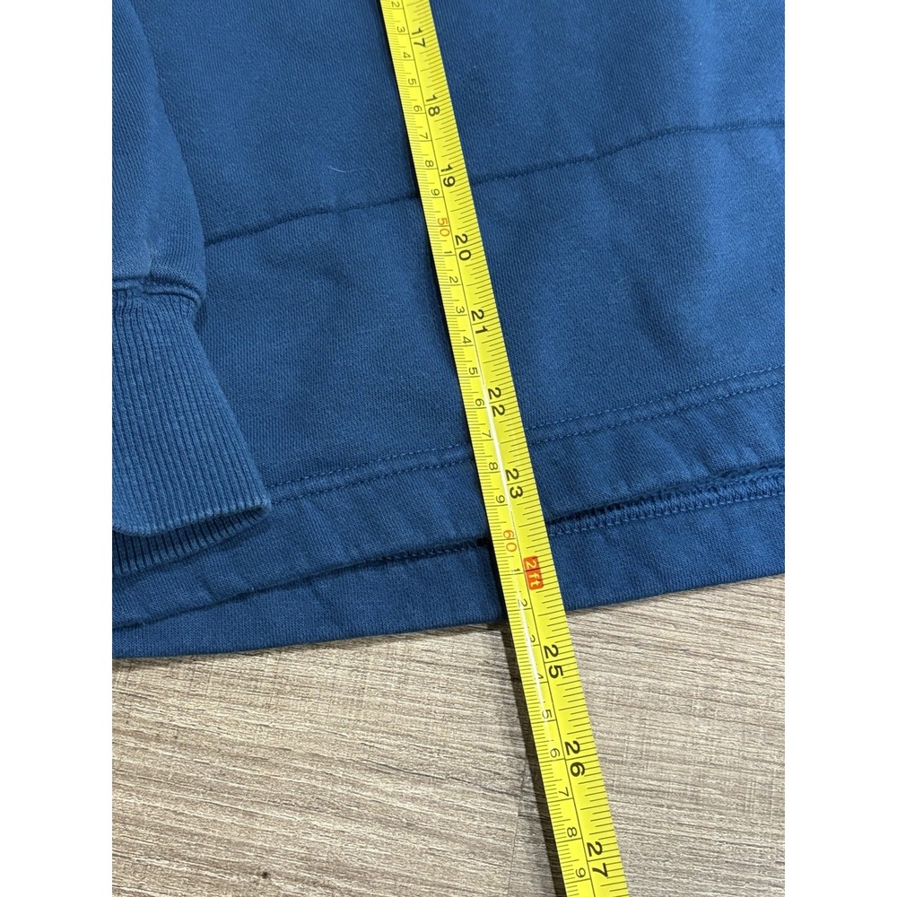 Nike Blue Cotton Pouch Cropped Sweatshirt Women's Size Large 1/4 Zip - Picture 6 of 8